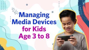 Young boy looking at phone